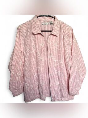 Keneth Too Pink Quilted Zip Front Jacket
